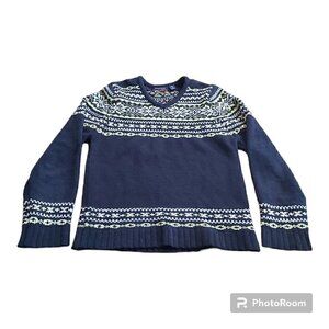 Denver Hays Super Soft Blue V-Neck Sweater - Size Small, 100% Polyester